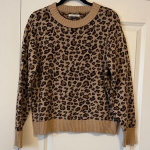 American Eagle Outfitters Animal Print Sweater - Brown and Black